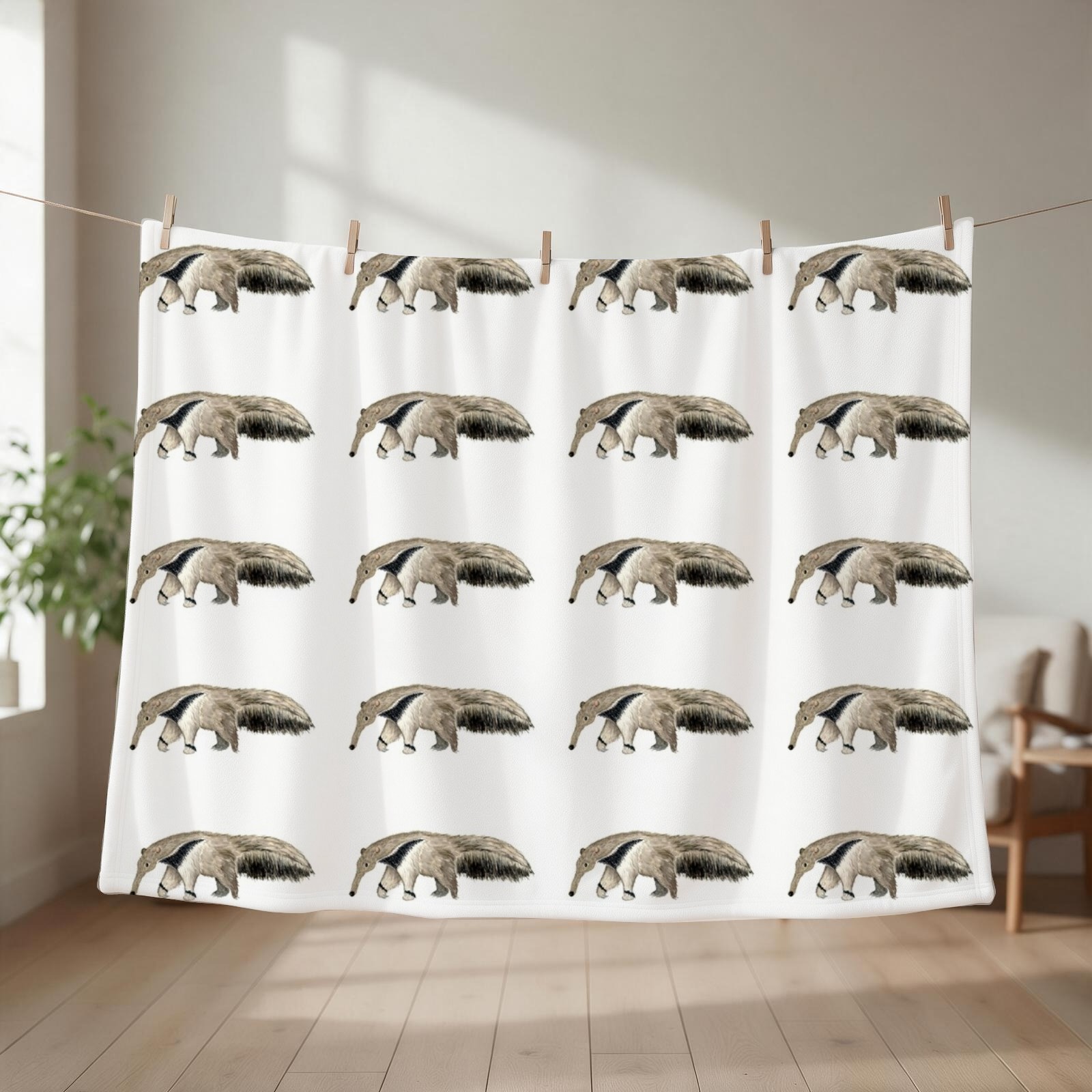 Outdoor Hunting Blanket - The Anteater Off Hunting Ants Throw
