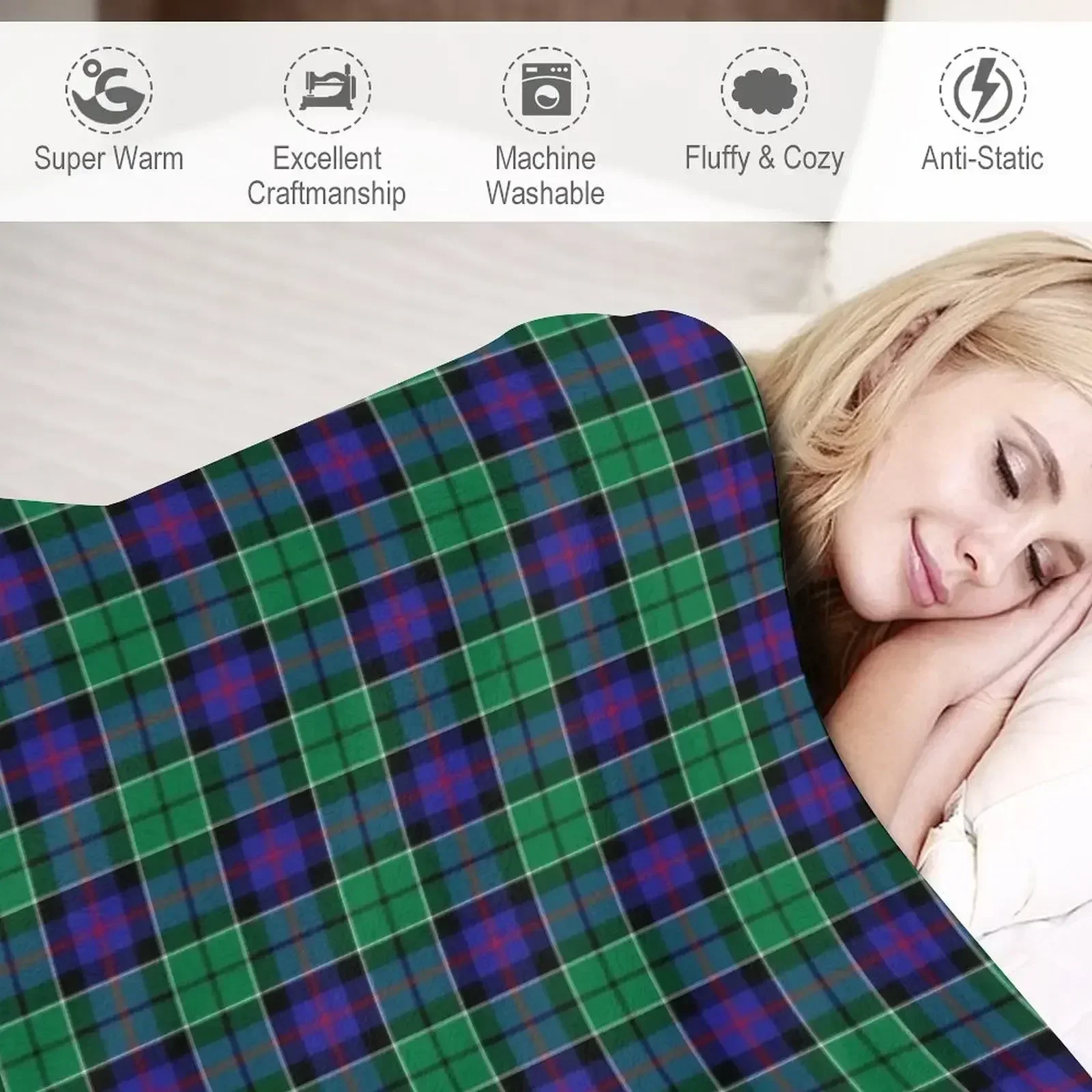 Clan Leslie Hunting Tartan Thr - Outdoor Hunting Blanket recension och pris