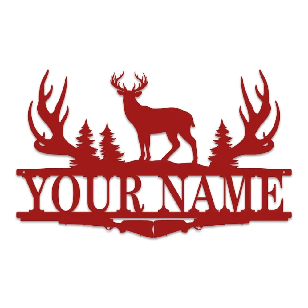 Buck Antler Split Monogram Sig - Outdoor Hunting Names recension och pris