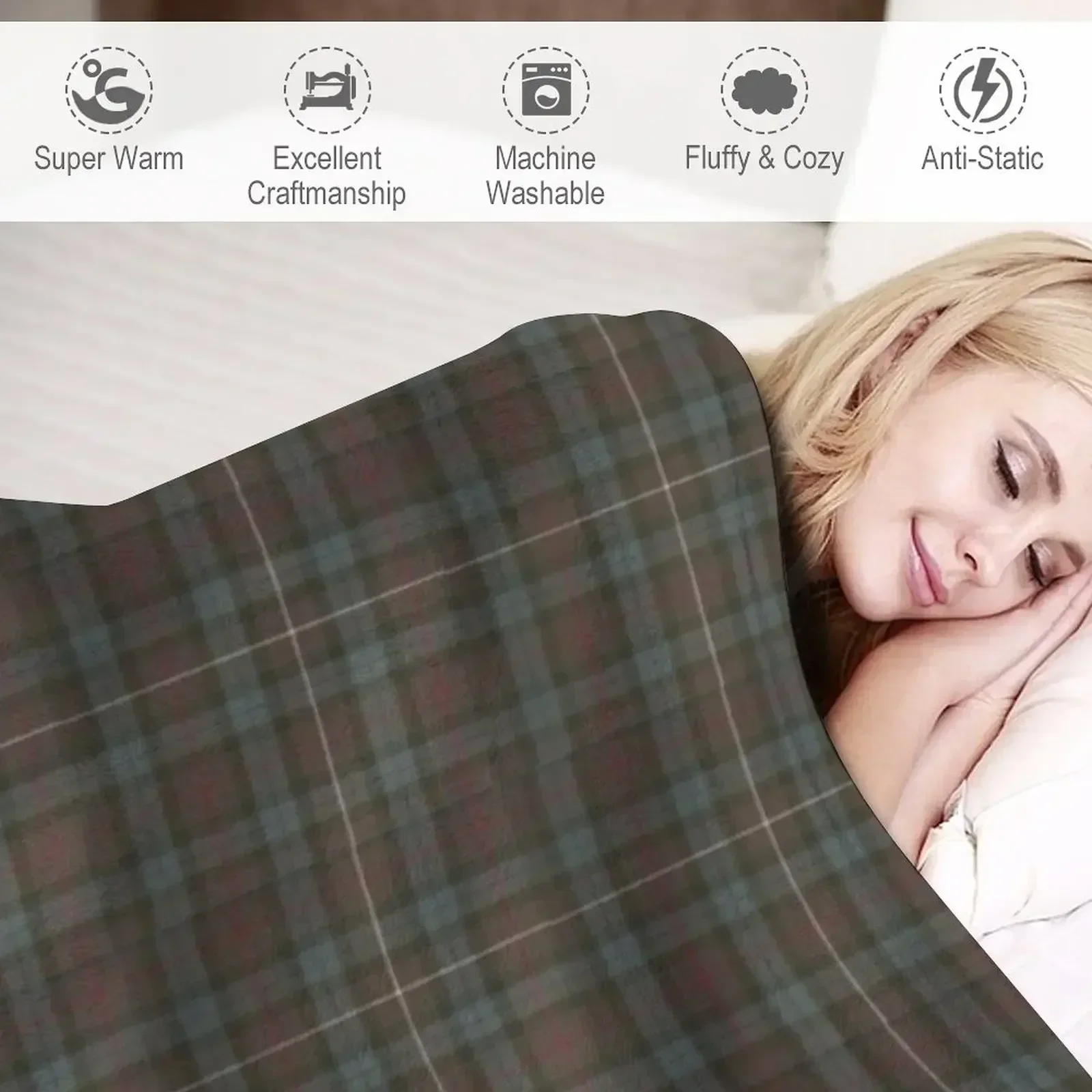 Clan Fraser Hunting Tartan Thr - Outdoor Hunting Blanket recension och pris