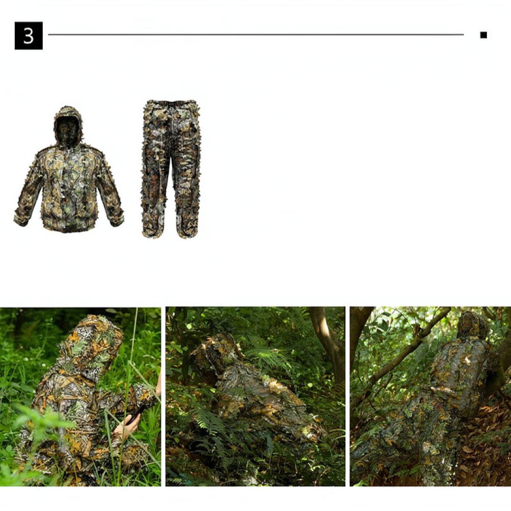 Lightweight 3D Leaf Ghillie Cl - Outdoor Hunting Outfit recension och pris