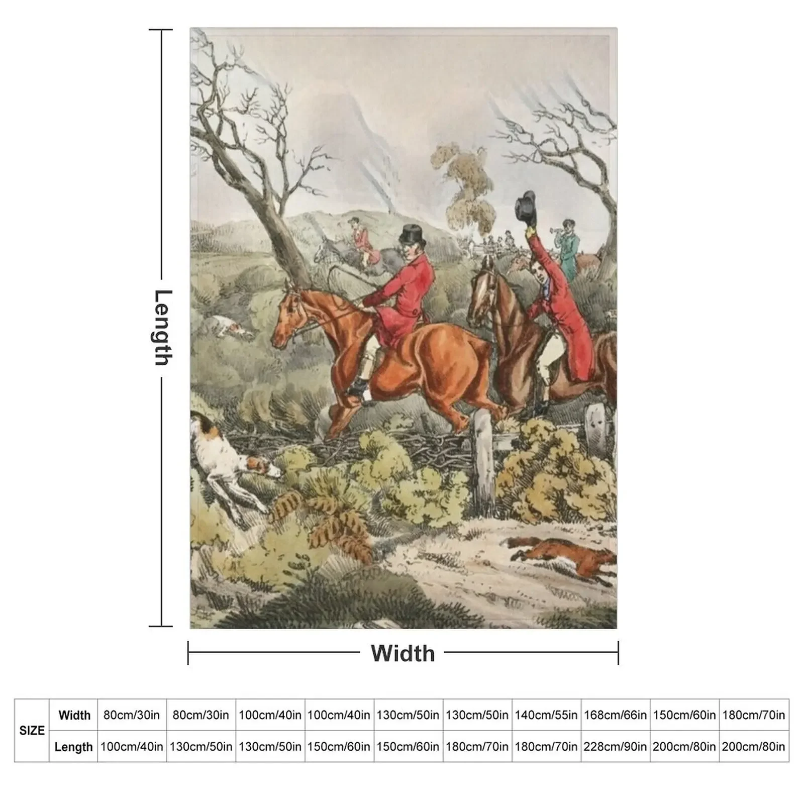Fox Hunting - Dogs Chasing a F - Outdoor Hunting Blanket recension och pris