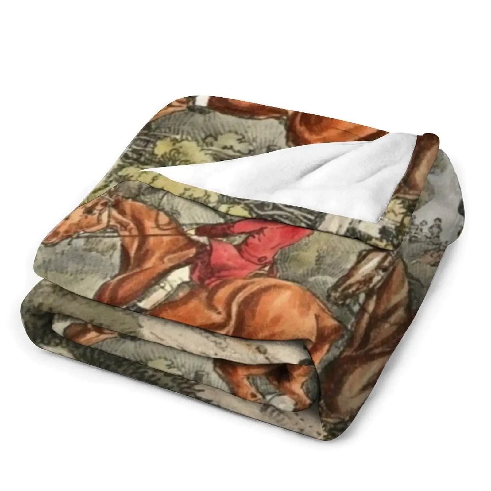 Fox Hunting - Dogs Chasing a F - Outdoor Hunting Blanket recension och pris