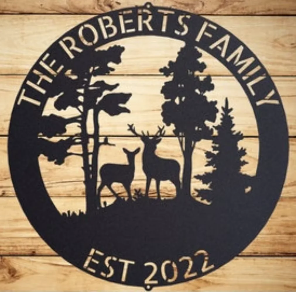 Personalized Deer Metal Cabin  - Outdoor Hunting Names recension och pris