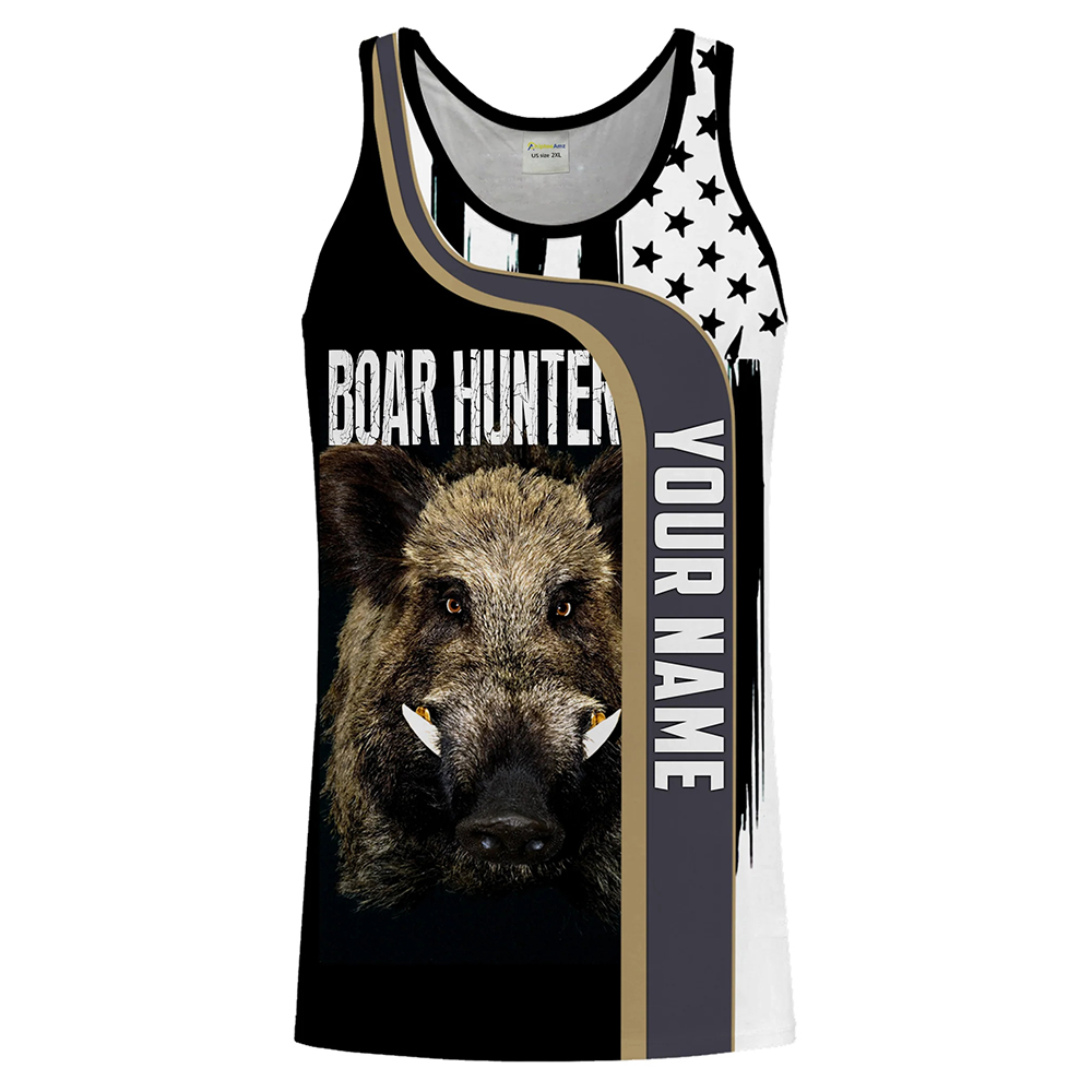 Custom Name Boar Hunter Tank T - Outdoor Hunting Names recension och pris