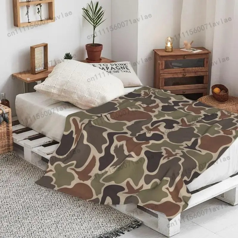 Customize Vintage Duck Camo Bl - Outdoor Hunting Blanket recension och pris